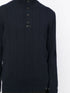 roll neck button-front cashmere jumper
